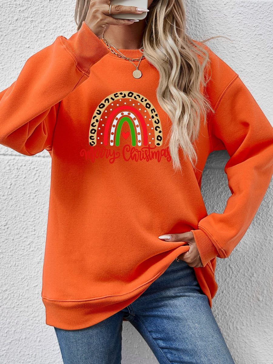 MERRY CHRISTMAS Graphic Sweatshirt Pumpkin