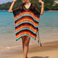 Cutout Striped Cover-Up with Tassel