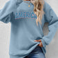 AMERICA Round Neck Dropped Shoulder Sweatshirt