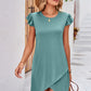 Flutter Sleeve Tulip Hem Dress