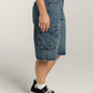 Mid-Rise Waist Denim Shorts with Pockets