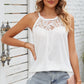 Lace Detail Round Neck Sleeveless Top