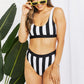 Striped Tank High Waist Bikini