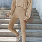 Round Neck Dropped Shoulder Sweatshirt and Pants Set