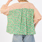 SAGE + FIG Color Block Bubble Sleeve Top