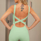 Crisscross Wide Strap Active Romper