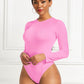 Round Neck Long Sleeve Bodysuit