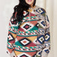 Celeste Full Size Geometric Exposed Seam Drawstring Hoodie