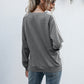 Ivy Lane Lace-Up Round Neck Long Sleeve Sweatshirt