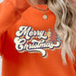 Christmas Letter Graphic Round Neck Sweatshirt