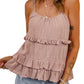 Ruffled Scoop Neck Sleeveless Cami