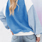 Color Block Exposed Seam Sweatshirt