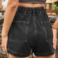 High Waist Denim Shorts with Pockets