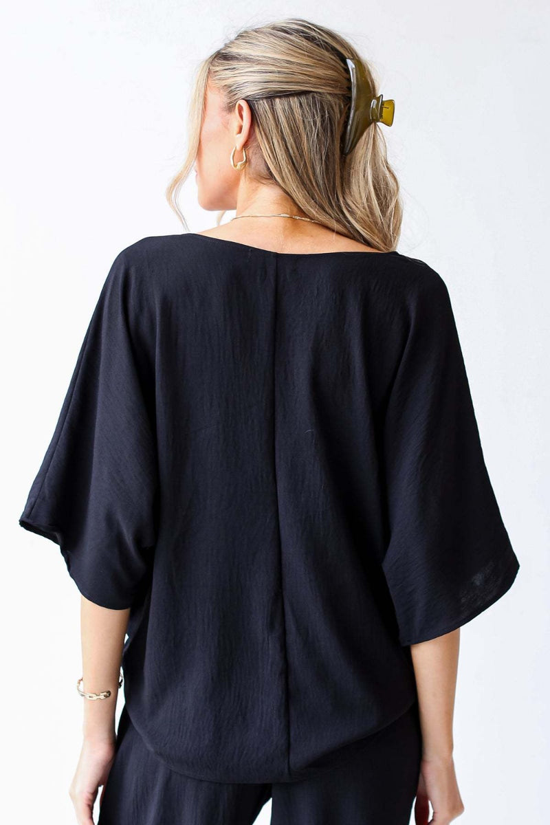 V-Neck Half Sleeve Blouse