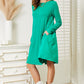 Zenana Full Size Long Sleeve Flare Dress with Pockets