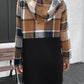 Plaid Zip Up Long Sleeve Hooded Outerwear