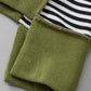 Striped Exposed Seam Half Button Sweatshirt