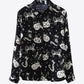 Cat Print Button-Up Shirt