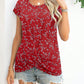 Printed Round Neck Short Sleeve T-Shirt