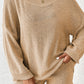 Round Neck Dropped Shoulder Sweater and Drawstring Pants Set