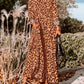 Leopard Buttoned Maxi Dress