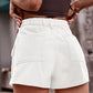 High Waist Denim Shorts with Pockets