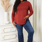 Zenana Full Size Long Sleeve Round Neck Round Hem Top