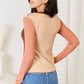 Double Take Color Block Exposed Seam Long Sleeve Top