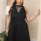 Plus Size Cutout Round Neck Sleeveless Dress