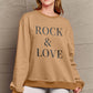 Simply Love Full Size ROCK ＆ LOVE Round Neck Sweatshirt