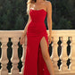 Strapless Split Maxi Dress