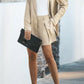 Longline Blazer and Shorts Set with Pockets