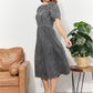 And The Why  Full Size Washed Chambray Midi Dress