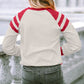 Contrast Round Neck Long Sleeve Sweatshirt