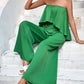 Strapless Top and Wide Leg Pants Set