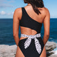 Cutout One Shoulder One-Piece Swimwear