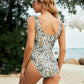 Animal Print Cutout Sleeveless One-Piece Swimsuit