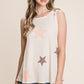 BOMBOM Star Print Round Neck Tank