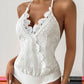 Perfee Halter Neck Lace Bodysuit