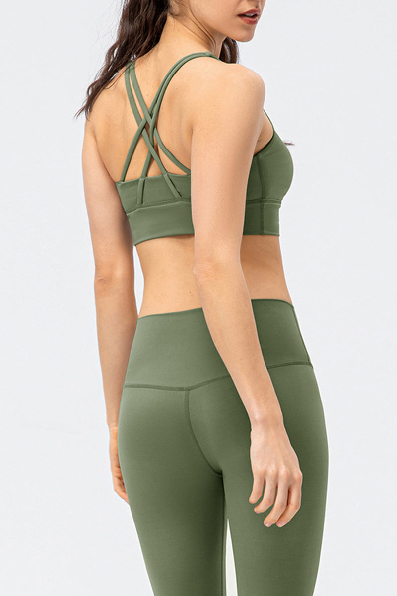 Crisscross Square Neck Active Tank