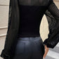 Mock Neck Long Sleeve Blouse