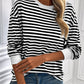 Ivy Lane Striped Round Neck Long Sleeve Sweatshirt