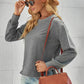 Side Slit Drop Shoulder Sweatshirt