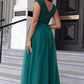 Sequin V-Neck Mesh Maxi Dress