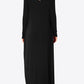 Split Long Sleeve V-Neck Maxi Dress