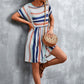 Striped Round Neck Dress