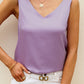 Solid V-Neck Wide Strap Tank