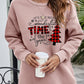 Christmas Tree Graphic Drop Shoulder Sweatshirt