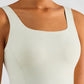 Square Neck Cropped Sports Tank