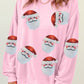 Sequin Santa Patch Round Neck Sweatshirt